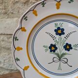 MBFA Pornic wall plate Hand painted Uranie model floral decoration