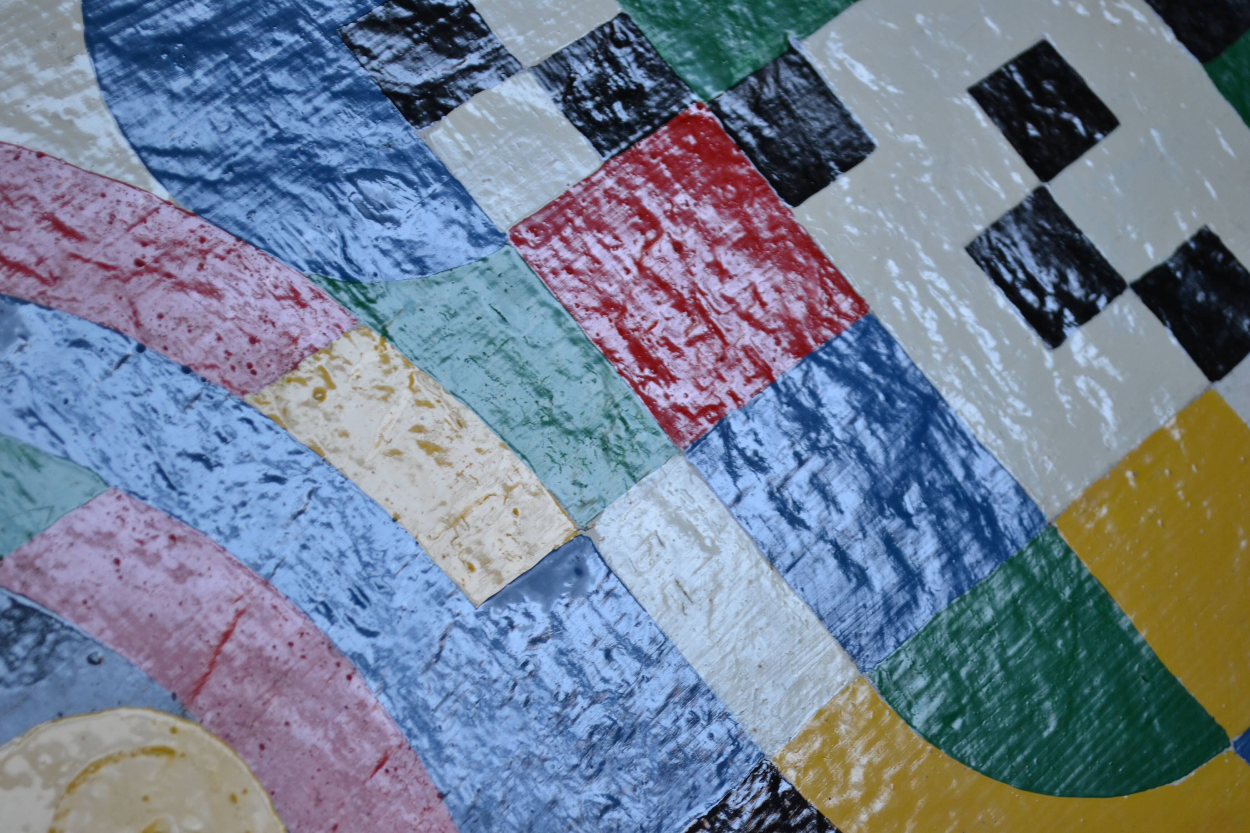 Orphism, Follower of Sonia Delaunay, Oil on panel, 67 x 46 cm