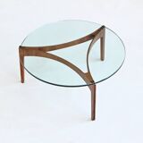 Sven Ellekaer sculptural coffee table rosewood Linneberg Denmark 1962