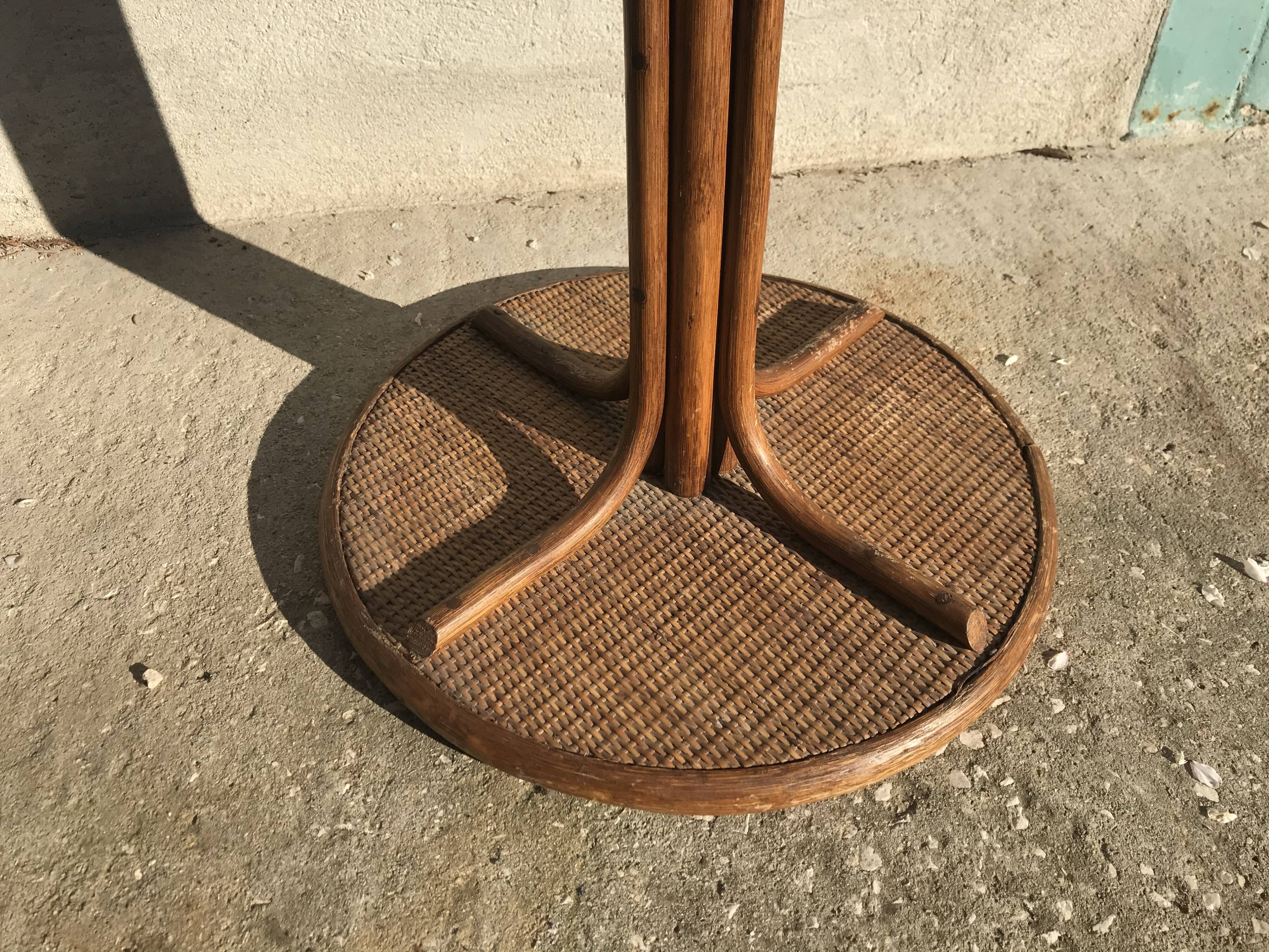 Rattan coat door