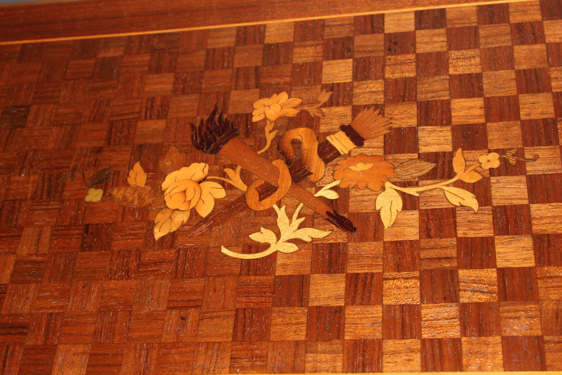 Set of Four Nesting Tables in Flower Marquetry circa 1900