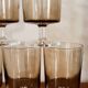 6 contemporary luminarc smoked glasses