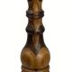 Art Deco Mid-Century Curved Wood Table Lamp, 1950s