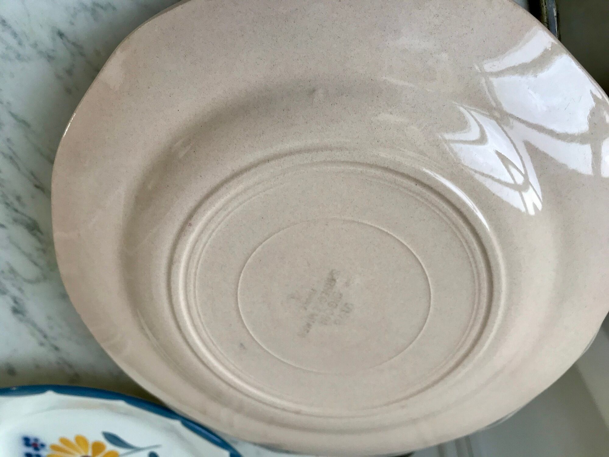 Set of 6 mismatched dessert plates Digoin, Badonviller Salins (Jacqueline) 30s-40s