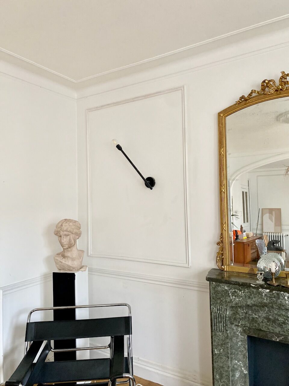 Tête de déesse grecque antique en plâtre