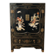 Meuble de rangement chinois vintage laqué noir