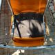 4 chair, pure year, 70 orange, metal tube, chrome