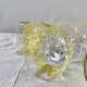 Set of 12 glasses - VMC Reims Arlequin champagne glasses - yellow decor