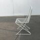 White postmodern Kreuzschwinger chairs by Till Behrens for Schlubach, 1980s, set of 3.