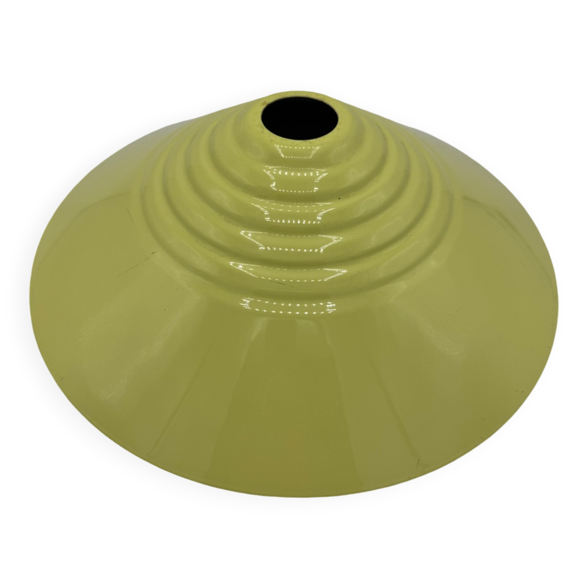 Vintage enamelled pendant light