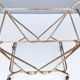 Brass Serving Cart with Glass Shelves, Italy
