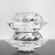 Pair of candlesticks "Hvidovre" in crystal - Royal Copenhagen