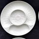 4 L’Hirondelle porcelain artichoke plates from Mehun sur Yèvre