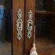 Mahogany and bronze showcase bookcase in Return from Egypt style