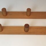 Charlotte Perriand, pair of fir wall coat racks, French work, around 1970