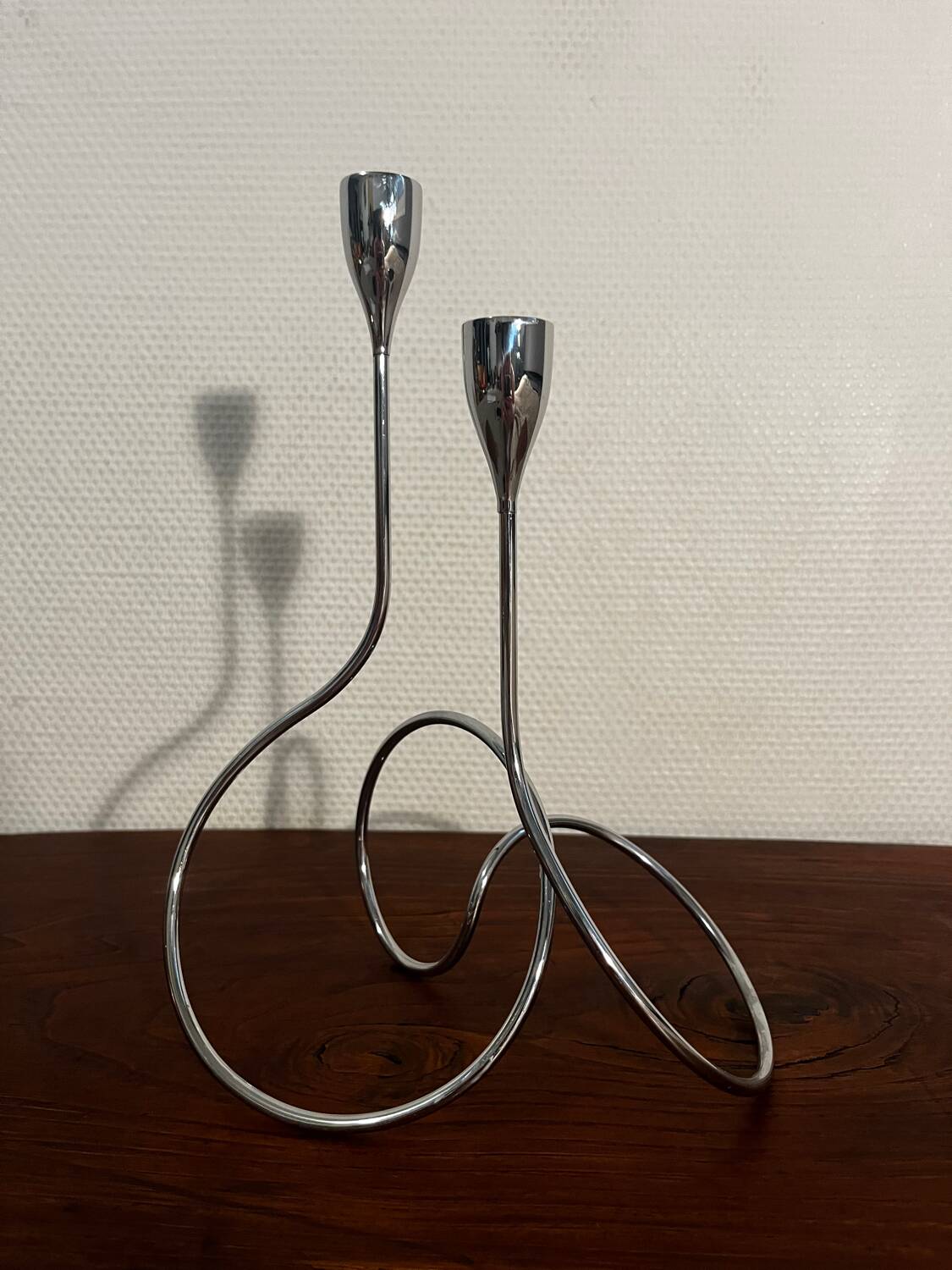 Black Blum double design metal candle holder
