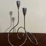 Black Blum double design metal candle holder