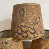 Old jute lampshades to be installed