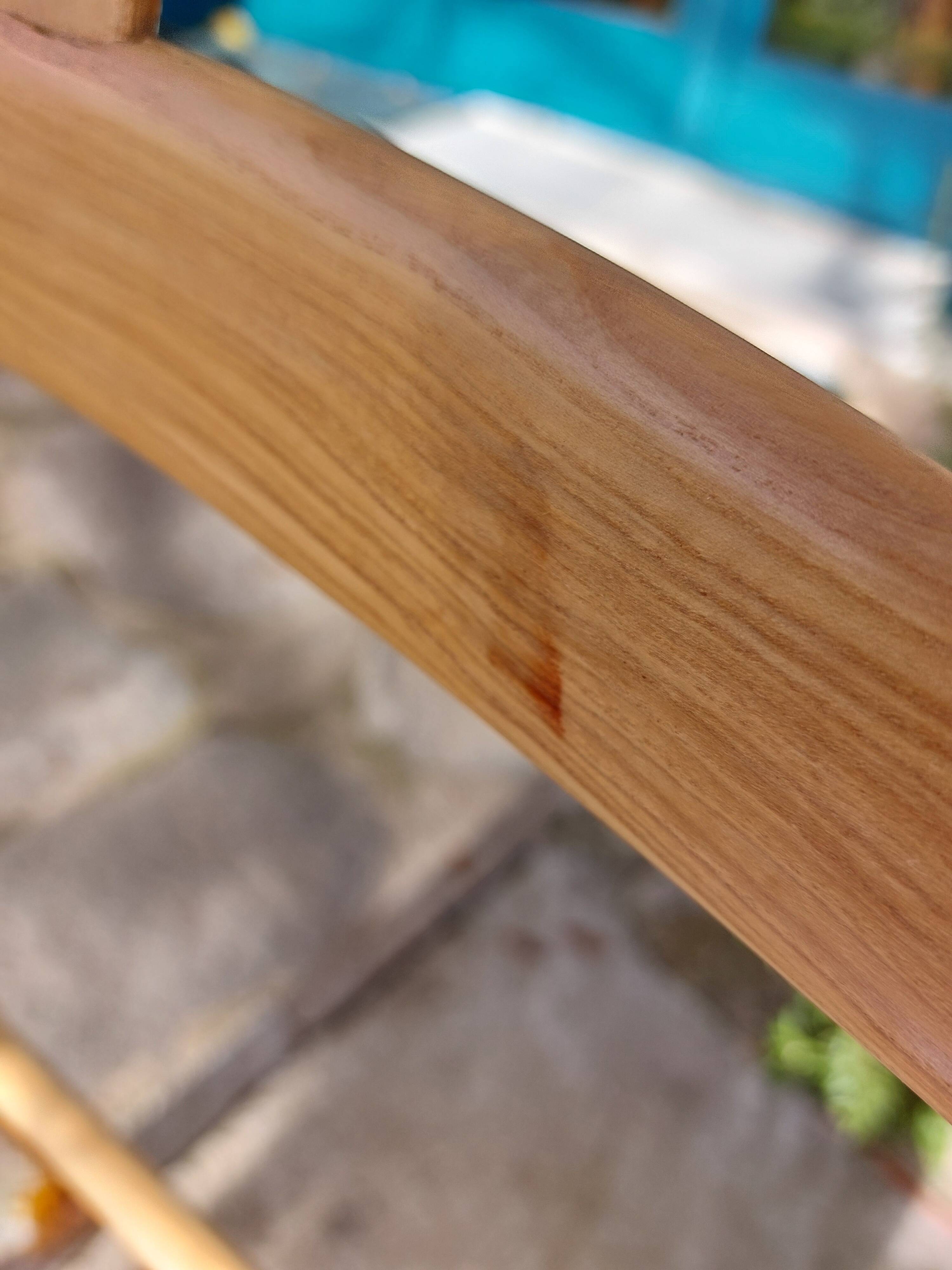 3 Scandinavian-style chairs, light wood and black faux leather