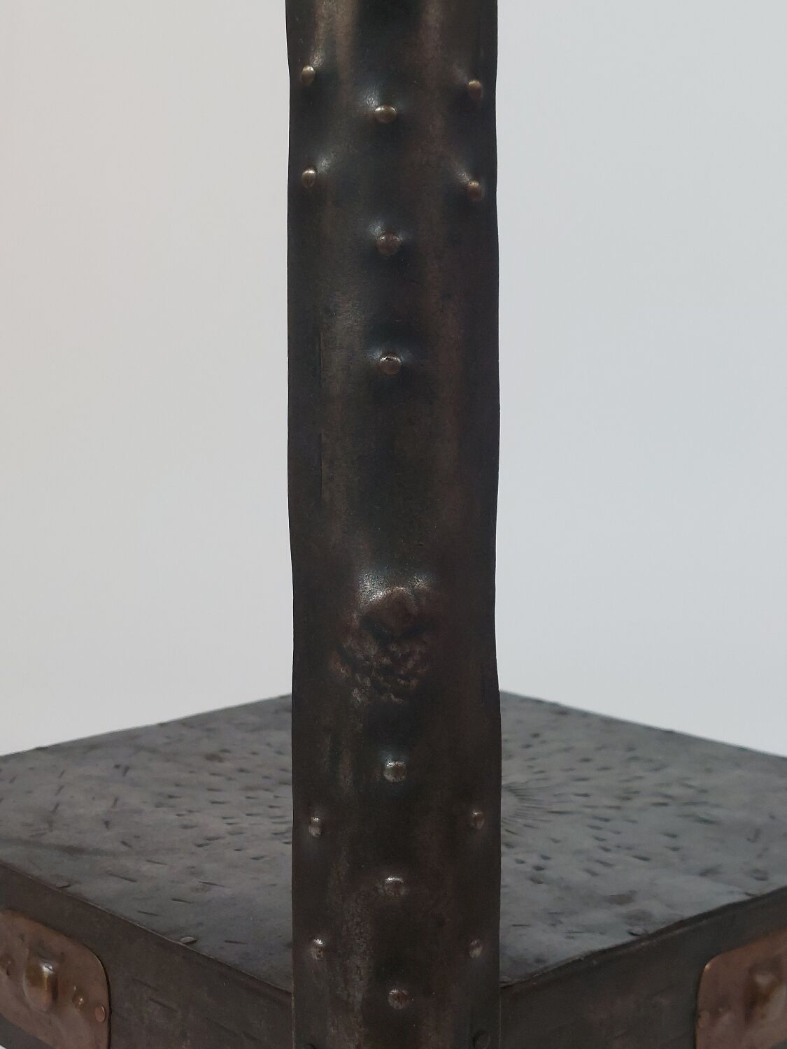 Antique Viennese side table handcrafted in wrought iron.