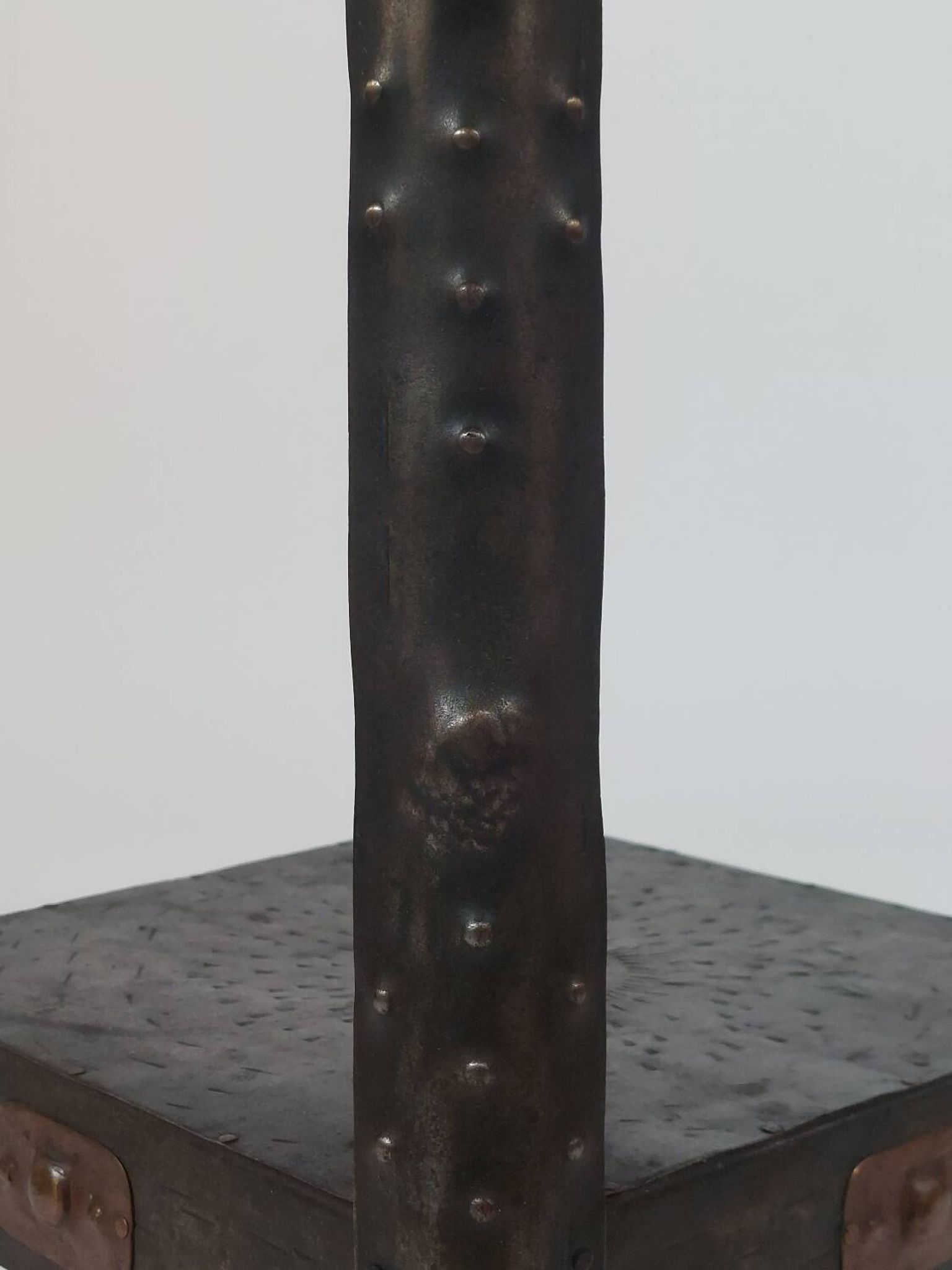 Antique Viennese side table handcrafted in wrought iron.