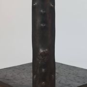 Antique Viennese side table handcrafted in wrought iron.