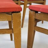 Suite of 5 chairs 1950