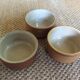 Series of 3 sandstone bowls