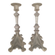 Pair of vintage Val St Lambert candlesticks