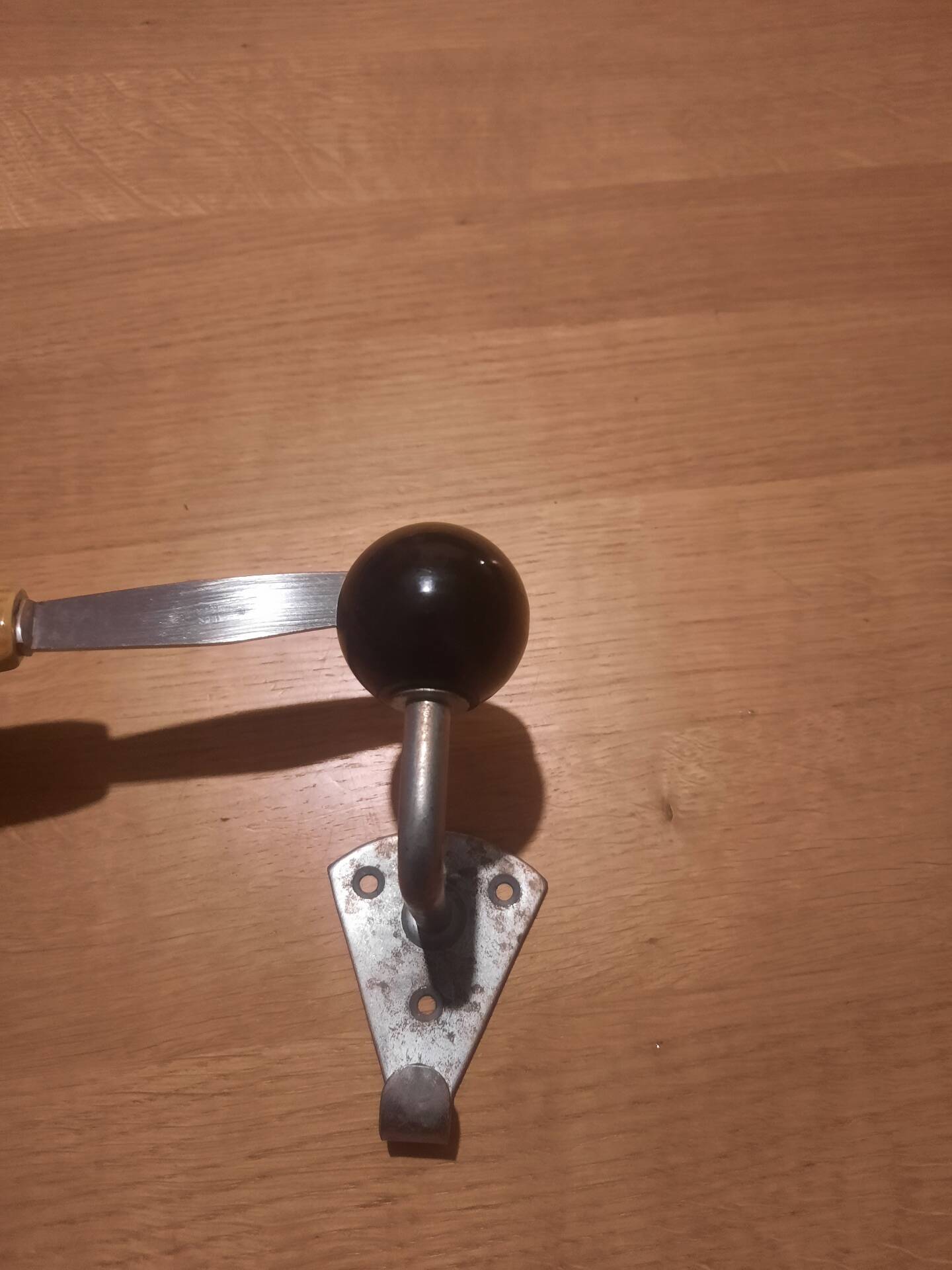 Vintage bakelite ball coat hook