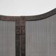 French Art Deco wrought iron fireplace screen with 3 panels