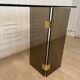 Console smoked glass and brass, 1970s