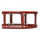 "Blood of Ox" coffee table in lacquered bamboo and glass, 20th century