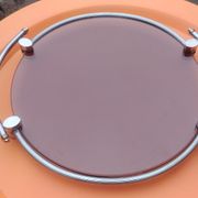 Vintage top of the 70s / 80s in glass and brass support neo classic style