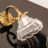 Pair wall light Murano faceted glass