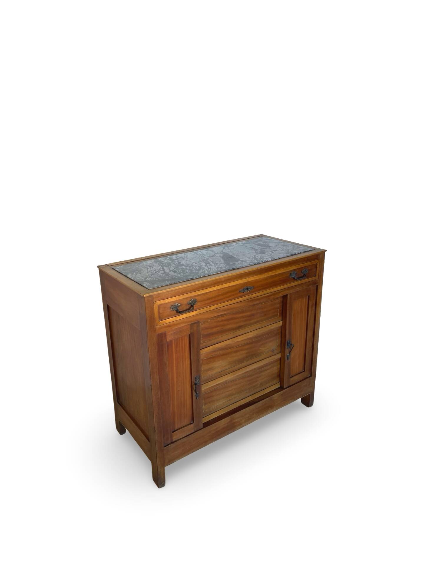 Commode de style Art Déco en bois de cerisier et noyer.
