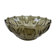 Smoked glass Art Deco salad bowl