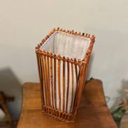 Lampe vintage en osier