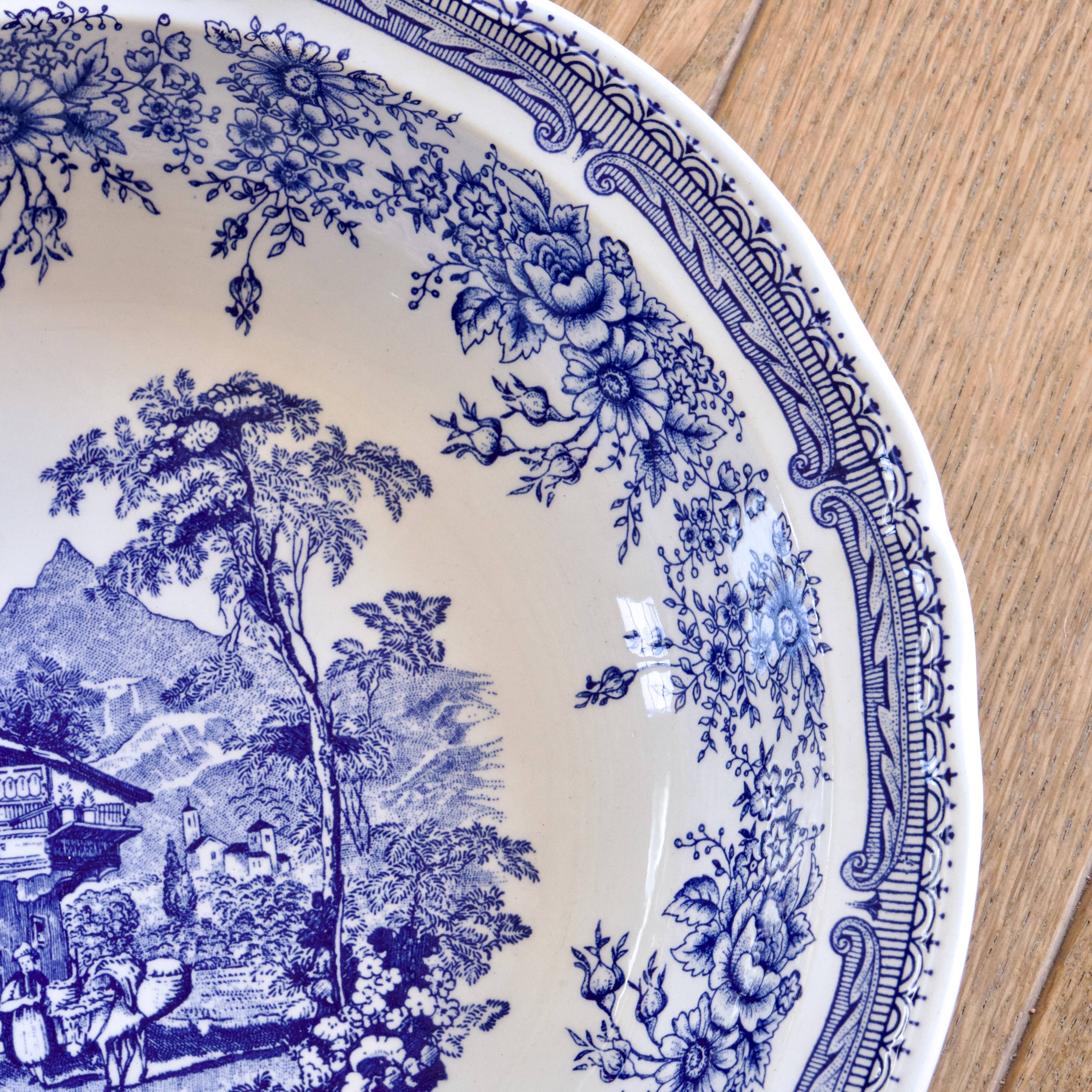 Grand plat creux ancien English Style