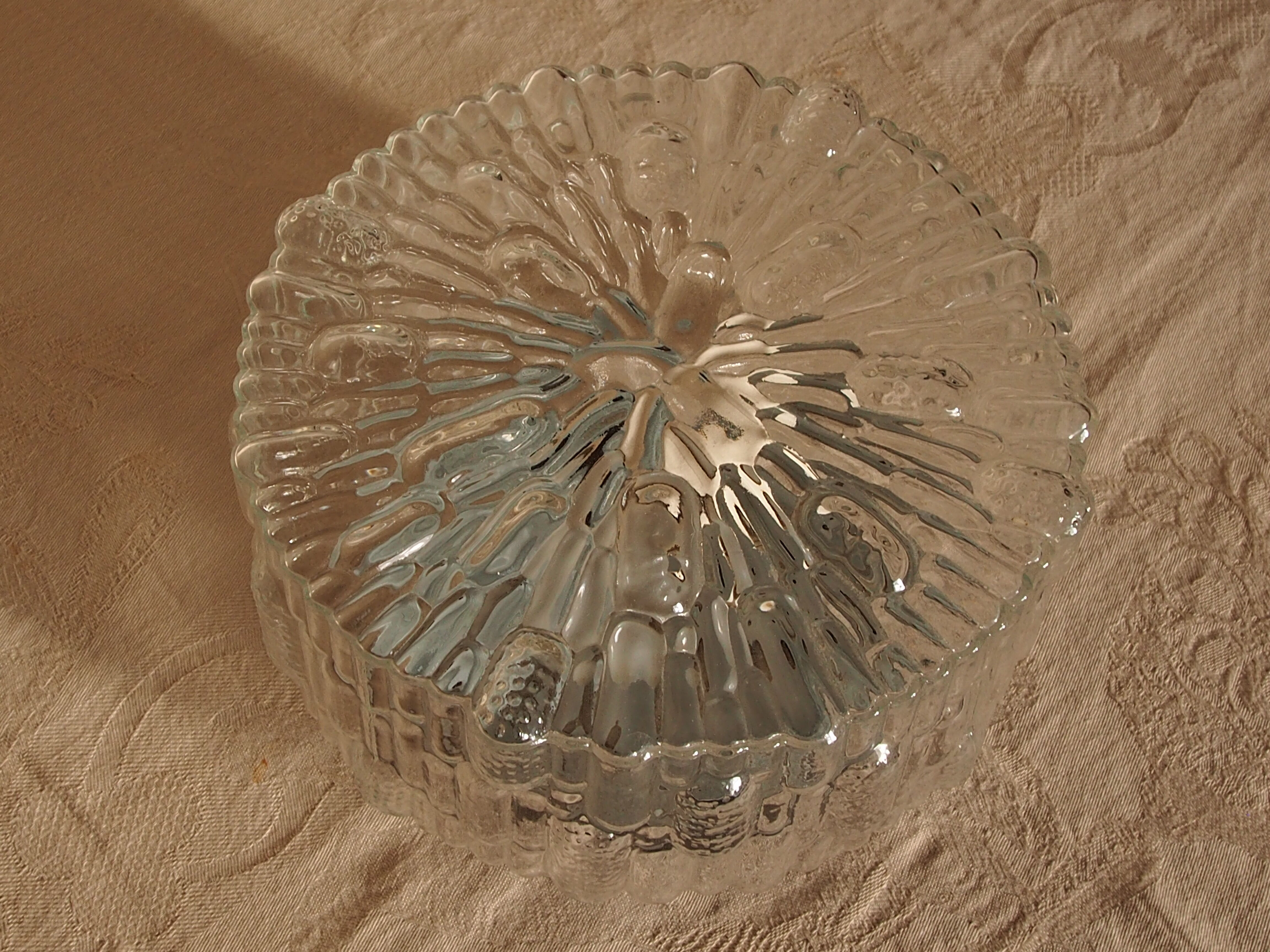 Vintage molded glass ceiling lamp