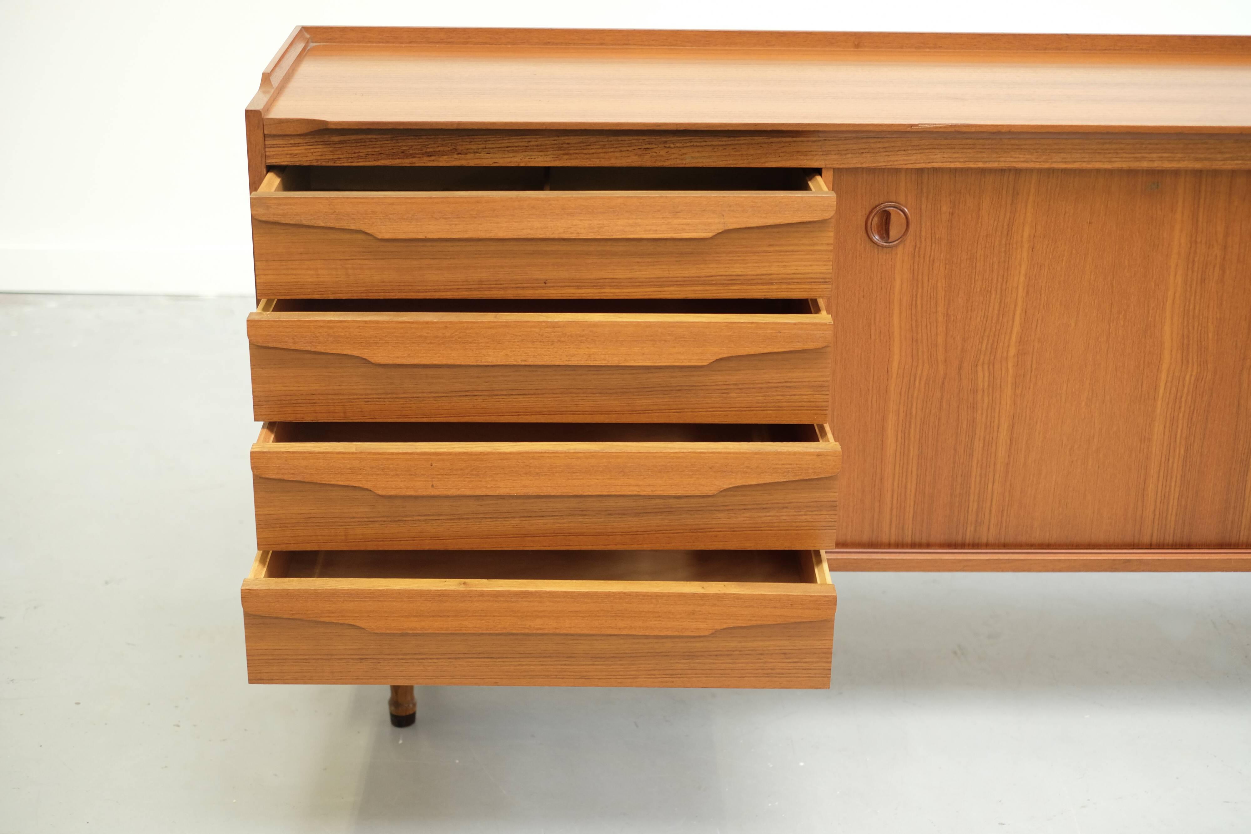 Enfilade scandinave en teck - 1960s