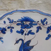 Assiette Tolosane oiseau bleu