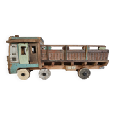 Indian tata truck handmade in polychrome wood