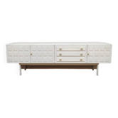 Vintage wooden credenza sideboard 'Cubism'