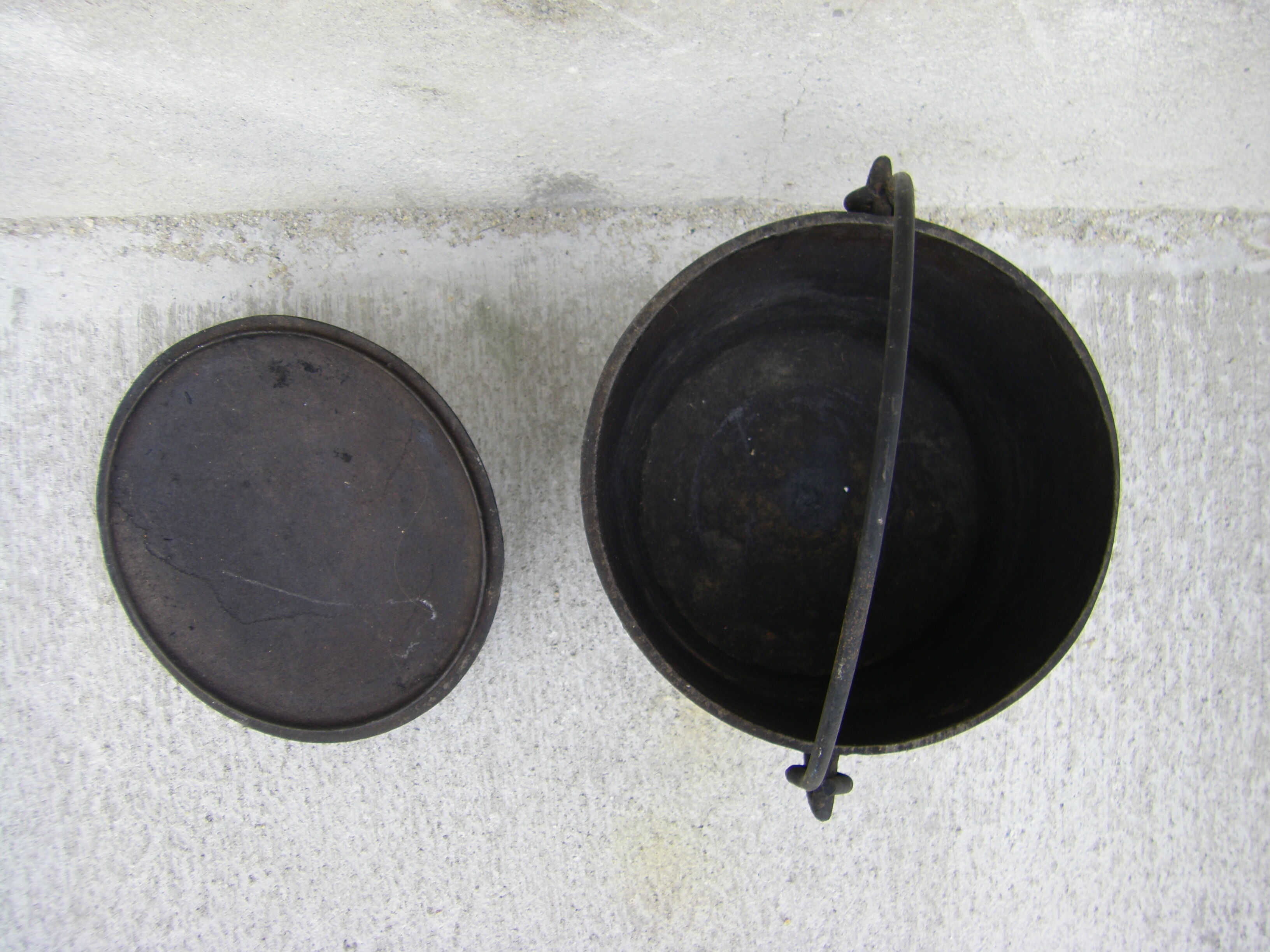 Old cast iron pot