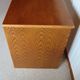 Rare vintage desk Ash and woven rattan - Large top - 6 drawers - Functional desk