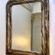Blackened wood mirror patina effect 50x38cm