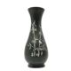 Oriental vase, black lacquer, mother-of-pearl inlay, Japan, 1950s