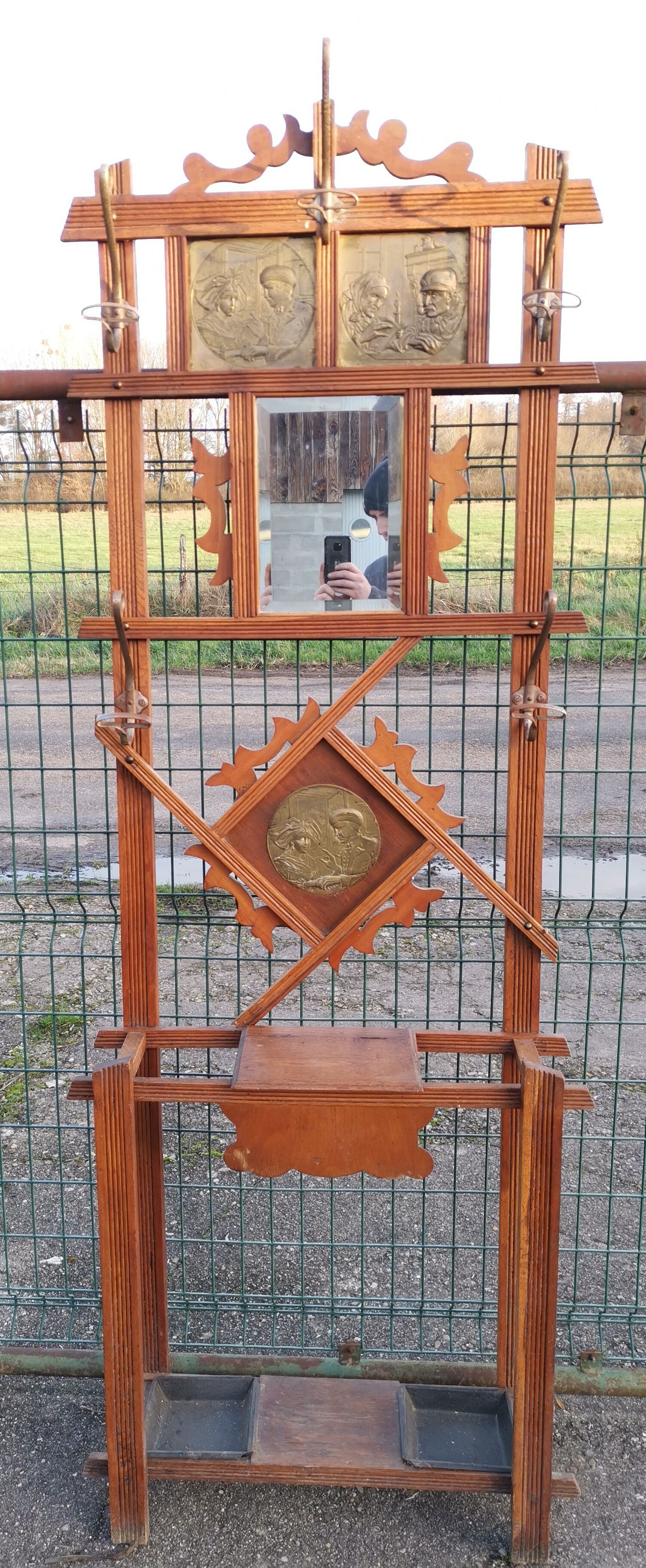 Art Deco coat rack cloakroom