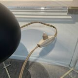 Vintage lamp in metal and smoked glass